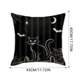 thumbnail image 5 of Clearance Halloween Decor Black Throw Pillow Covers - 18"x18" Soft Black Cat Pillow Cover, Halloween Decorations Gift for Spooky Season & Cozy Fall Decor (1 Pack), 5 of 5