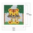 thumbnail image 2 of Cuadro de arte de cristal redondo completo de animales de dibujos animados de pintura de diamantes DIY (DXZ065), 2 of 9