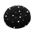 thumbnail image 2 of French Style Beret with Pearl Accent Women's Fashion Knit Cap for Casual Wear, 2 of 6
