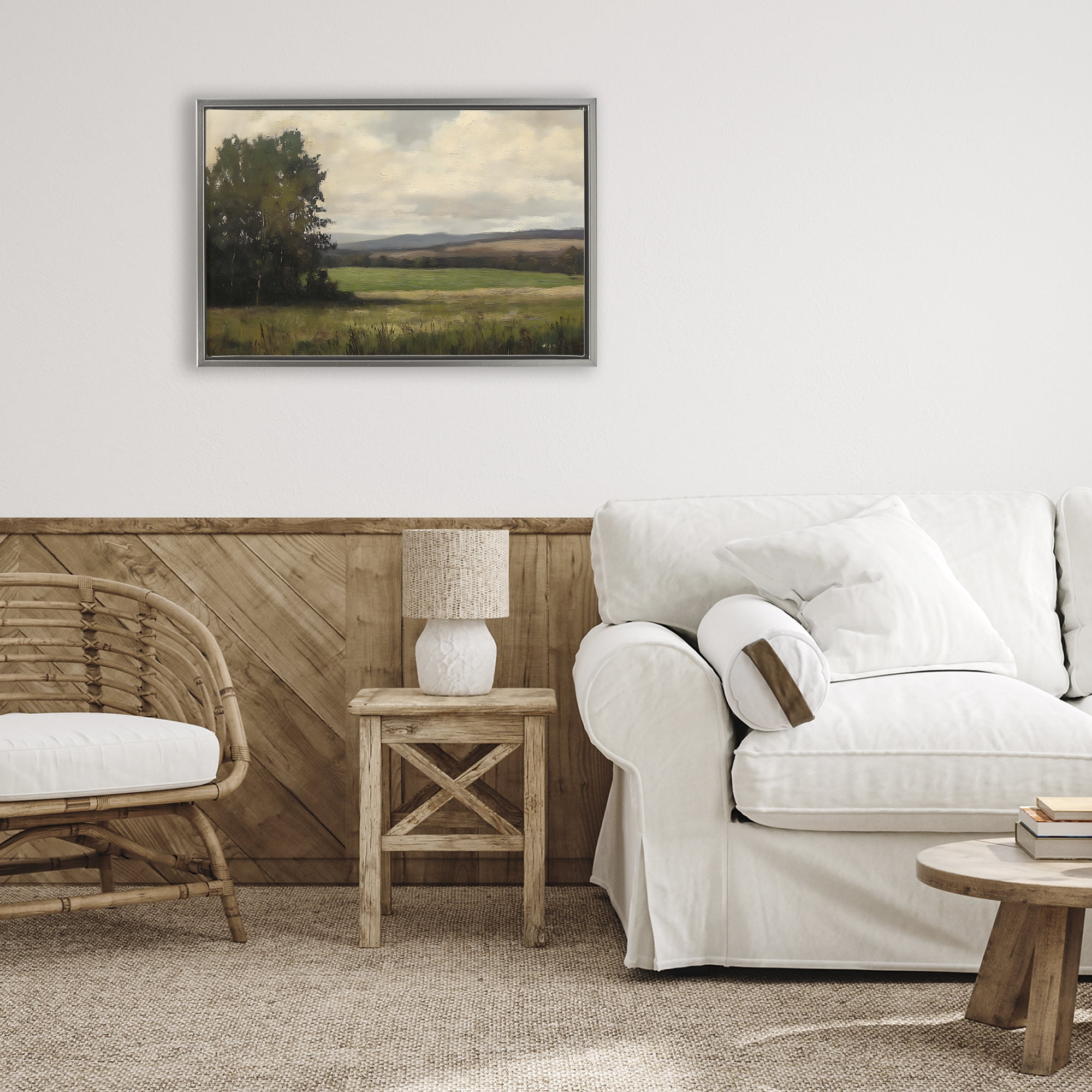 Stupell Industries Hills In The Distance Gray Framed Floater Canvas Wall Art, design by Creative Studio