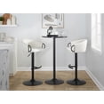 thumbnail image 3 of Claire Adjustable Bar Stool, Black Bar Stools, Bar Chairs, Swivel Bar Stools, Bar Stools Set of 2, Bar Height Stools Black, Gold Bar Stools (Black Metal, Cream Velvet), 3 of 6