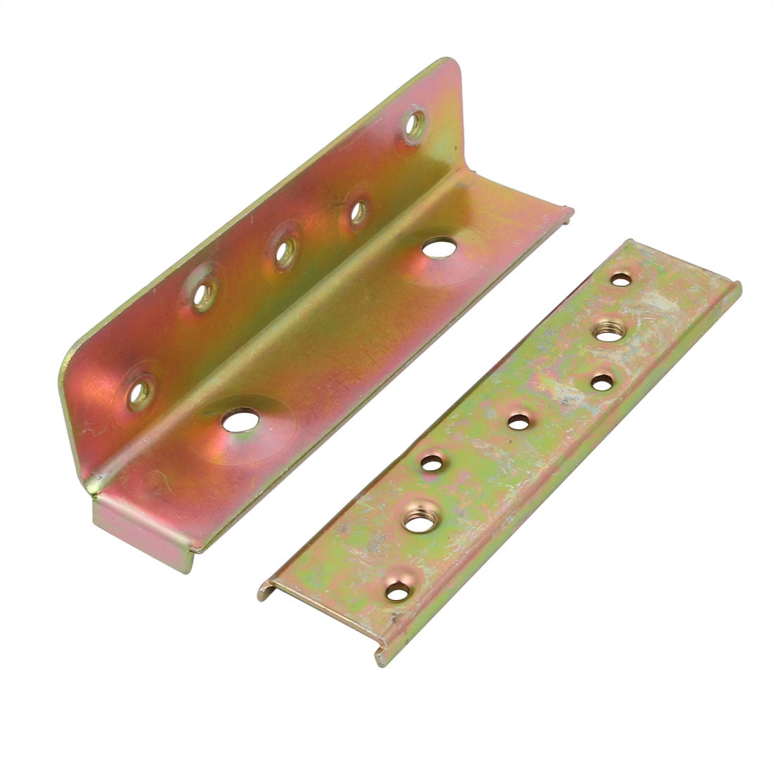 6inch Length Bed Rail Bracket Hinge Fitting Connector Bronze Tone