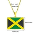 thumbnail image 5 of Necvior Stainless Steel Jamaica Flag Pendant Necklace Stylish Jamaica Map Necklace Chain, 5 of 10