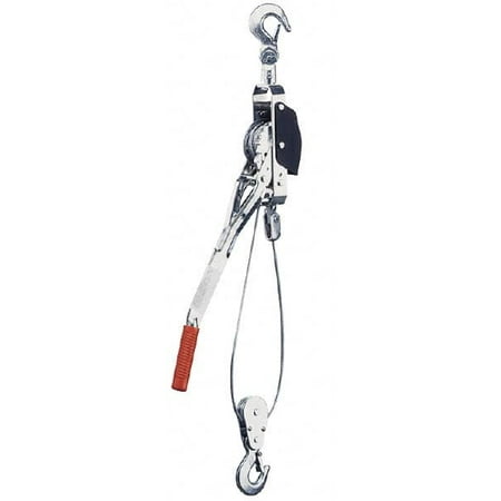 2,000 Lb Capacity, 12' Lift Height, Wire Rope Manual Lever Hoist