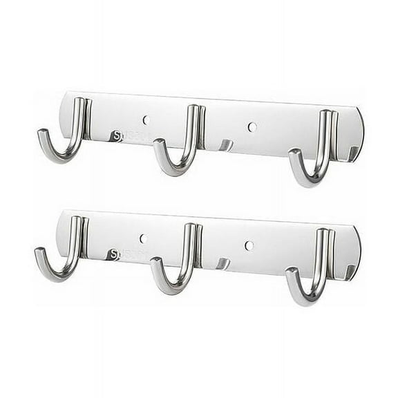 2-Pack Heavy Duty BBQ Utensil Holder with 6 Grill Hooks for Hanging Cooking Tools