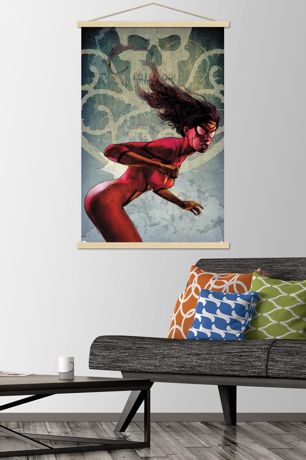 Marvel Comics - Spider-Woman - Spider-Woman #2 Wall Poster with Wooden Magnetic Frame, 22.375" x 34"