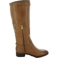 thumbnail image 2 of Sam Edelman Pierce Whiskey Almond Toe Pull On Stacked Heel Riding Knee High Boot (Whiskey, 8), 2 of 3