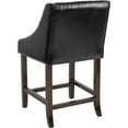 thumbnail image 5 of Home Square Carmel 24" Leather Counter Stool in Black and Walnut - Set of 2, 5 of 6