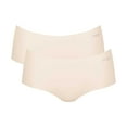 thumbnail image 1 of Sloggi pantalones cortos para mujer, lote de 2 - Pantalones cortos Zero Microfibre 2.0, microfibra, color liso Crema XL (X-Large), 1 of 6