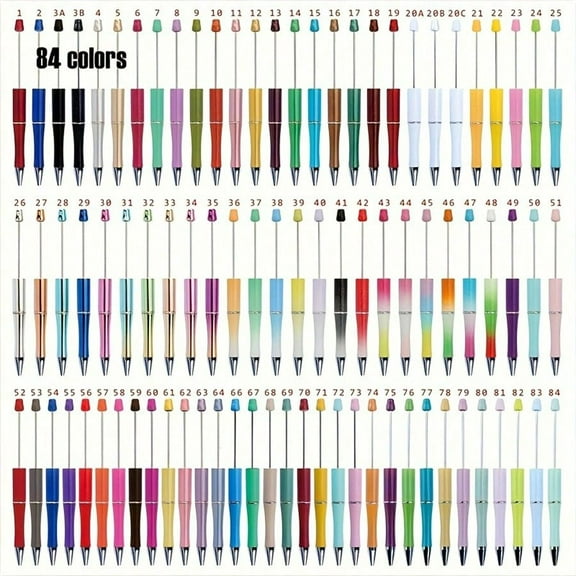 40pcs Bead Gel Pen DIY Ballpoint Pen Cute Stationery Office Supplies Stationery Wedding Gift Jewelry Accessories