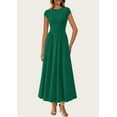 thumbnail image 2 of PRETTYGARDEN Women's Summer Casual Long Dresses Cap Sleeve Patchwork A Line Flowy Modest Elegant Homecoming Maxi Dress, 2 of 5