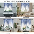 thumbnail image 3 of Navy Blue Swag Valances for Windows, Kitchen Window Curtains Over Sink, Summer Botanical Leaves Watercolor Window Treatment Curtains for Living Room/Bedroom Curtains 2 Panel Sets 36"x45", 3 of 8