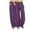Purple, variant on Rutainlusire 2-Pack Cotton Linen Pants for Women Loose with Drawstring Wide Leg Casual Long Pants with Pockets for Everyday Wear