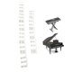 thumbnail image 4 of Pegatizas De Teclado De Piano Reutilizables De Silicona, Etiquetas De Nota Luminosa 61 Llave De Tamaño Completo, Protección Con La Cubierta De Polvo Para Principiantes, 4 of 7