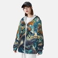 thumbnail image 3 of Balery Colorful Plant Turtle Sudadera ligera de manga larga con capucha y protección solar UPF 50+ para hombre y mujer, ideal para pesca y running-X-Large, 3 of 7