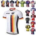 thumbnail image 2 of Maillot de ciclismo del equipo alemán para hombre, ropa de ciclismo de verano, transpirable, de secado rápido, para bicicleta de montaña, 2 of 5