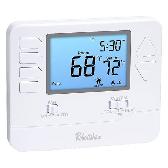 RS9110 Pro Series 5-1-1 Programmable Thermostat, White, 1 Heat / 1 Cool for Single-Stage Systems