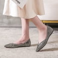 thumbnail image 4 of Women's Pointed Toe Flats, Rhinestone Detail, Comfortable Slip-on, 4 of 17