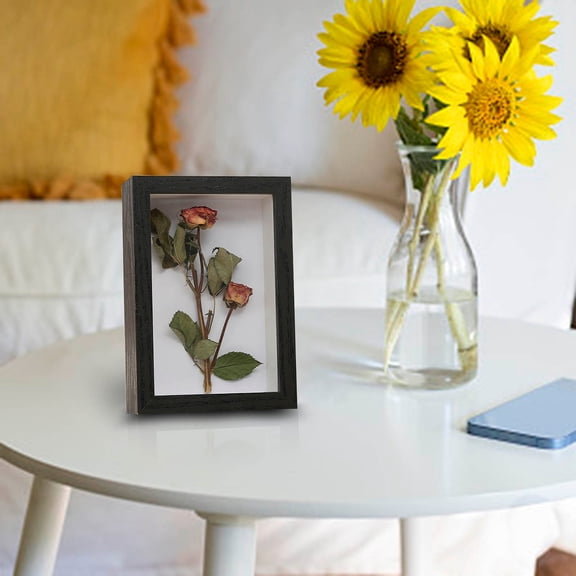 3cm Deep Shadow Box Frame - Hollow 3D Display Case for Dried Flowers, Photos & Crafts, Wooden Picture Frame