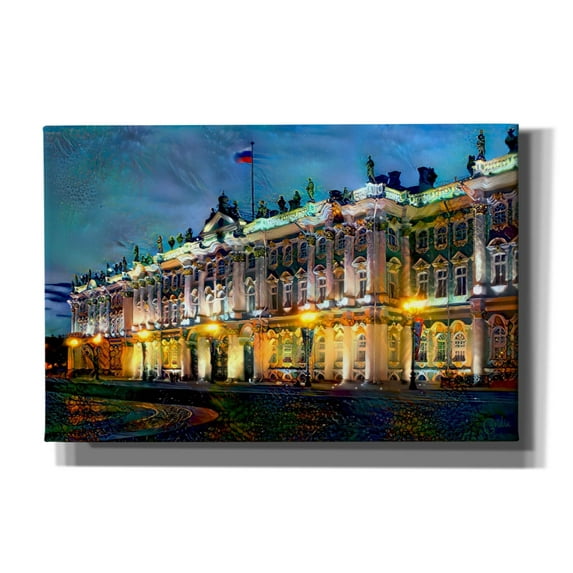 Epic Graffiti 'Saint Petersburg Russia Hermitage Museum' by Pedro Gavidia, Canvas Wall Art, 18"x12"