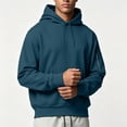 thumbnail image 6 of Luvrsol Men's Hoodies Drawstring Sweatshirt Solid Basic Long Sleeve Pullover Tops S-2XL, 6 of 9