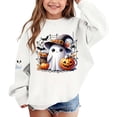 thumbnail image 5 of WAVSUF Kids Girls Halloween Sweatshirt, Loose Fit Round Neck Long Sleeve Festive Fall Casual Pullover White 11, 5 of 7
