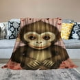 thumbnail image 2 of BCIIG Just A Girl Who Loves Monkeys Blanket Cute Funny Monkey Decor Throw Blanket Gifts for Girls Boys Super Warm Soft Plush Fleece Flannel Blanket Winter Couch Bedding Blanket for Baby Kids  40x50in, 2 of 6