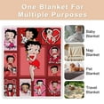 thumbnail image 4 of Betty Boop Twin Blanket 60"X80", Soft Flannel Fleece Bed Blanket Suit for Home Bed, Sofa & Dorm, 4 of 6