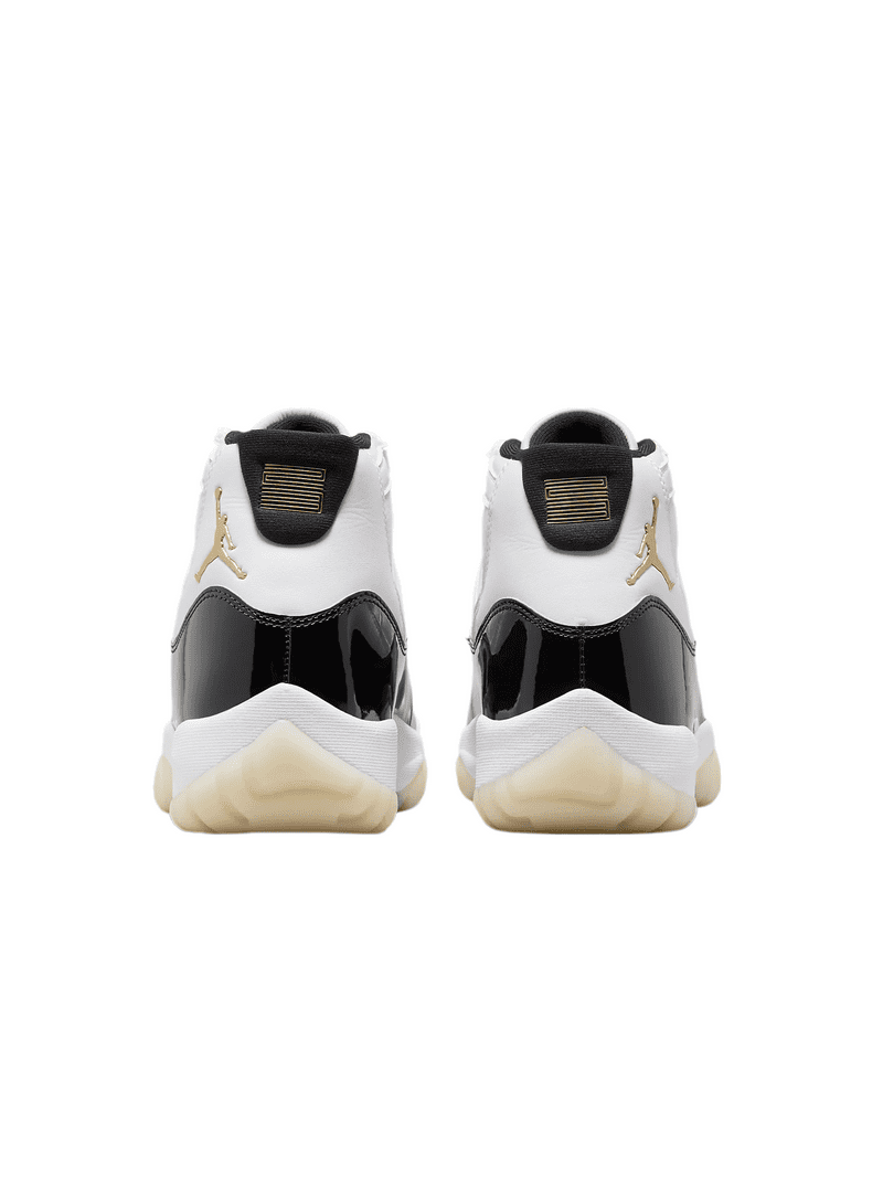 Air Jordan 11 ホワイト/ブラック/ゴールド Men's Air Jordan 11 Retro Sneaker, White/Gold-Black, Size 11