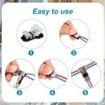 thumbnail image 4 of Duslogis Tap Wire Splitter Connectors 3 Way 2 Pin Low Voltage Wire Connectors for 18-22 AWG, 10Pcs Solderless No Wire Stripping Quick Wire Splice Connectors, 4 of 7