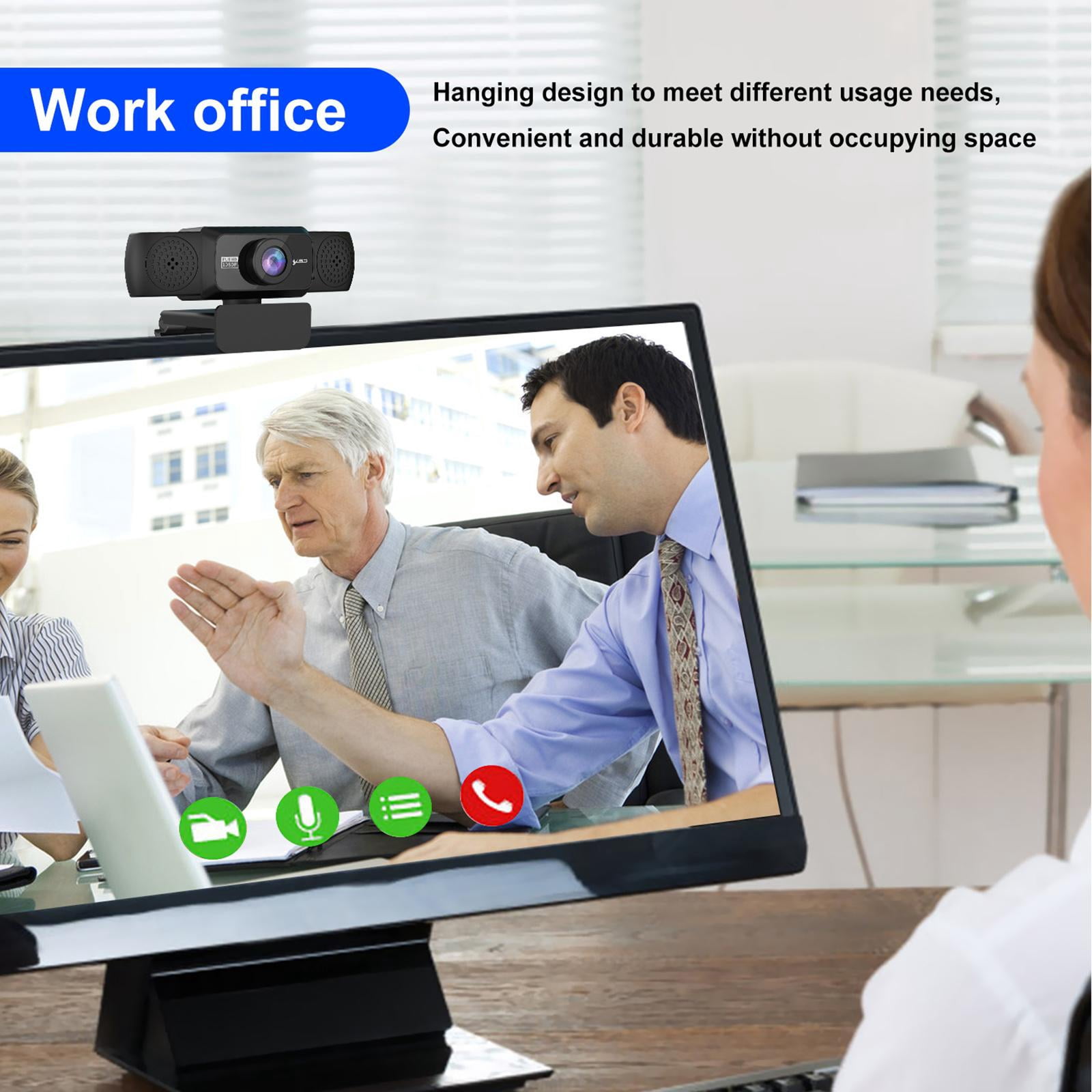 Wzmzjy 1080P Web Camera HD Webcam with Microphone 95 degree Wide Angle for Desktop Streaming