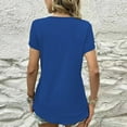 thumbnail image 7 of Plebaso Women's V Neck Short Sleeve Tunic Tops Casual Loose Shirts Summer Dressy Work Blouses for Women, 7 of 7