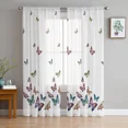 thumbnail image 2 of Butterfly Colorful Chiffon Sheer Curtains For Living Room Bedroom Kitchen ration Window Voiles Organza Tulle Curtain, 2 of 7