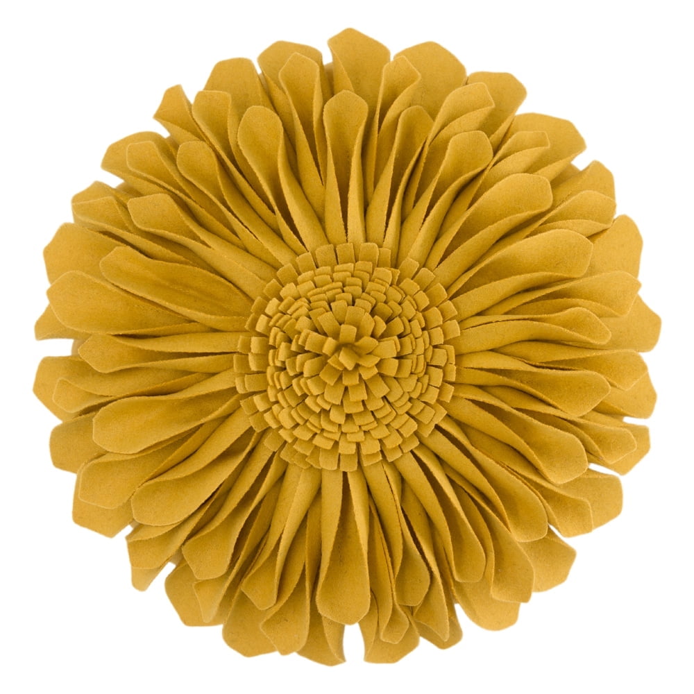 Jwh 3D Sunflower Decorative Throw Pillow, 14 Inch, Yellow photo 1
