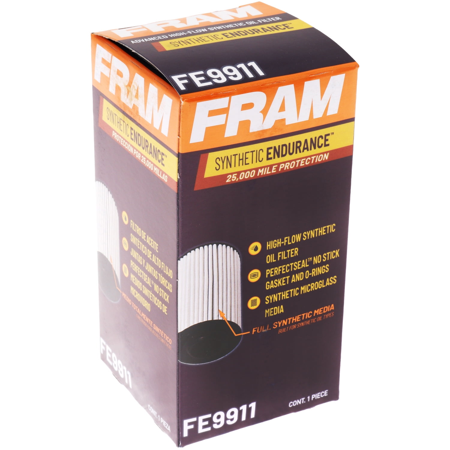 (6 pack) FRAM Synthetic Endurance Premium Oil Filter, FE9911, 25K mile Replacement Filter for Select Volkswagen Vehicles