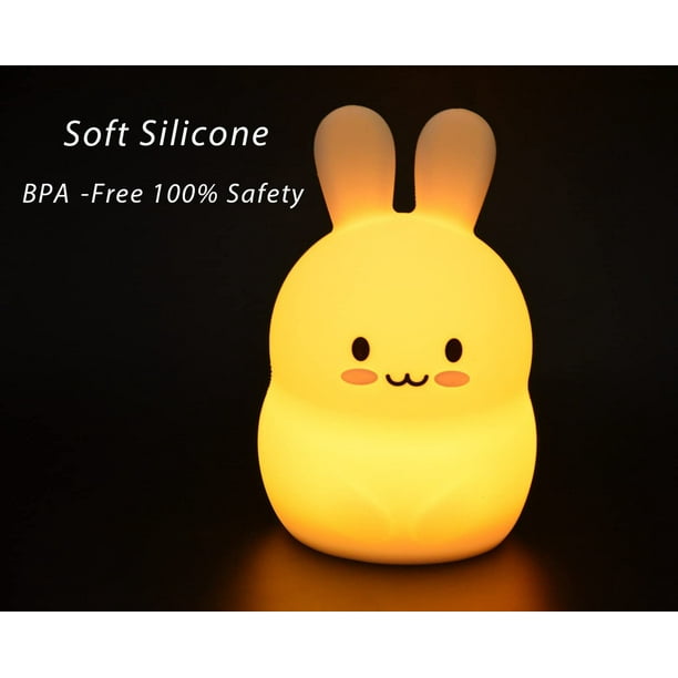 GFDYREE Night Light for Kids, Bunny Night Light, Silicone Nursery