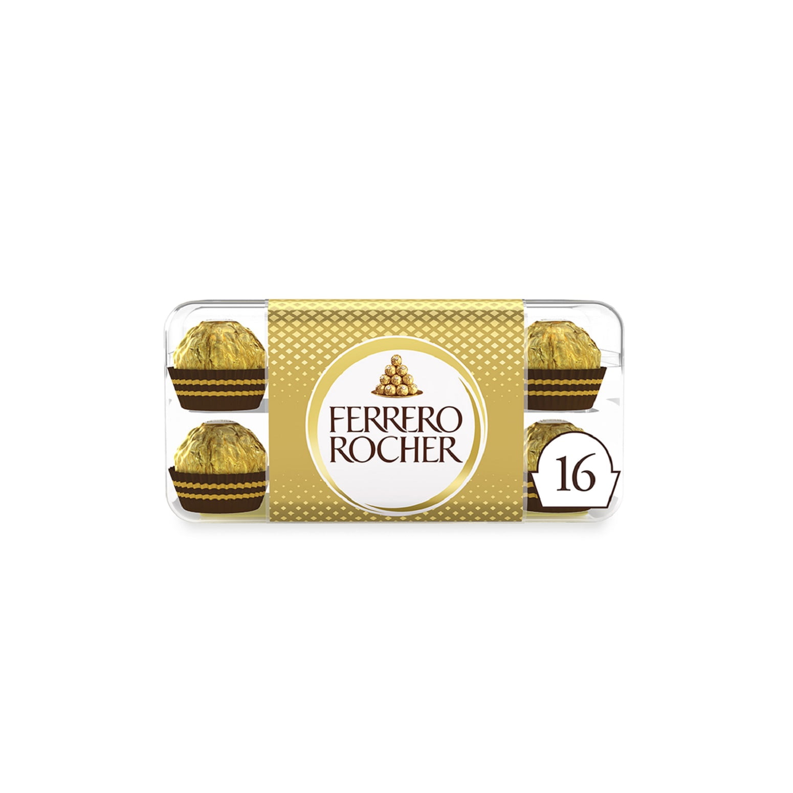 FERRERO ROCHER Fine Hazelnut Chocolate Gift Box, 16 Individually