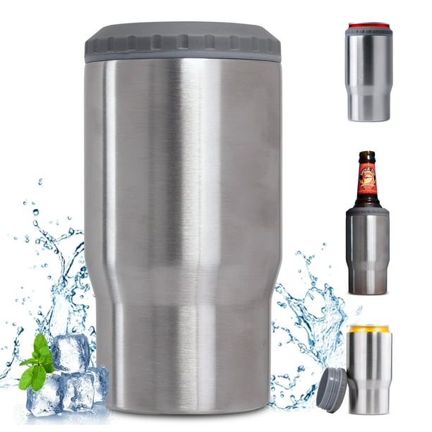 4 in 1 Vacuum Insulated Stainless Steel Beer Bottle Cold Keeper, Can