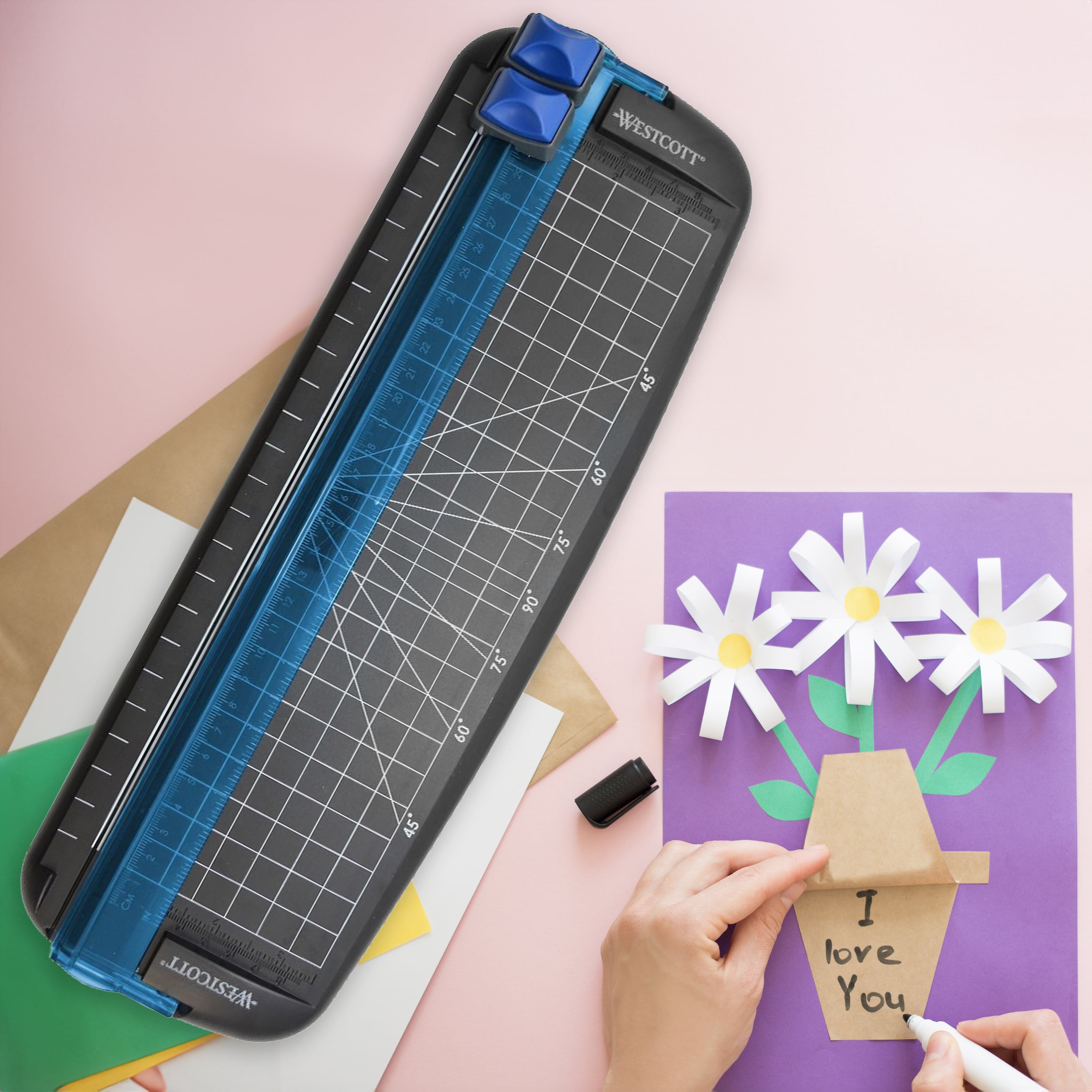 Westcott KleenEarth Paper Trimmer, Recycled Plastic, 12 Inch, Black