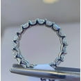 thumbnail image 3 of 3Ct Lab Created Diamond Emerald Eternity Wedding Band Ring 14K White Gold Plated, 3 of 3
