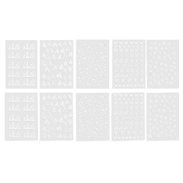 10 hojas de calcomanías para decoración de uñas con tema de Halloween, pegatinas para uñas DIY, herramientas de decoración de manicura