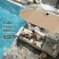 thumbnail image 3 of SUMMIT LIVING 13ft Large Patio Umbrella with Multi-Color LED Solar Lights Double-Sided Rectangular Outdoor Table Umbrella – Beige, 3 of 10