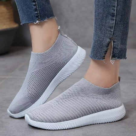 Meigar Women's Casual Walking Shoes Breathable Mesh Work Trainer Slip-on