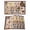 Yellow Mocha Brown Light Brown, variant on Farmhouse Coffee Time Placemats Set of 8, Vintage Gnomes DessertsBeige Burlap Placemats for Dining Table, Place Mats for Kitchen Tabletop, Waterproof Wipeable Dining Table Mats Set