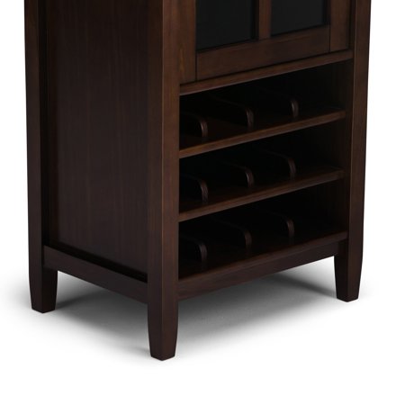 Simpli Home - Warm Shaker High Storage Wine Rack - Tobacco Brown