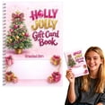thumbnail image 2 of Christmas Gift Card Book for Adults, Pink Holly Jolly DIY Gift Card Holder, Merry Christmas Keepsake Booklet, 2 of 5