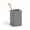 Grey-1pcs, variant on Ceramic Black Square Toothbrush Holder For Bathrooms - 1 Cup Holders Bathroom Tumbler Reusable Mouthwash Counter Organizer.