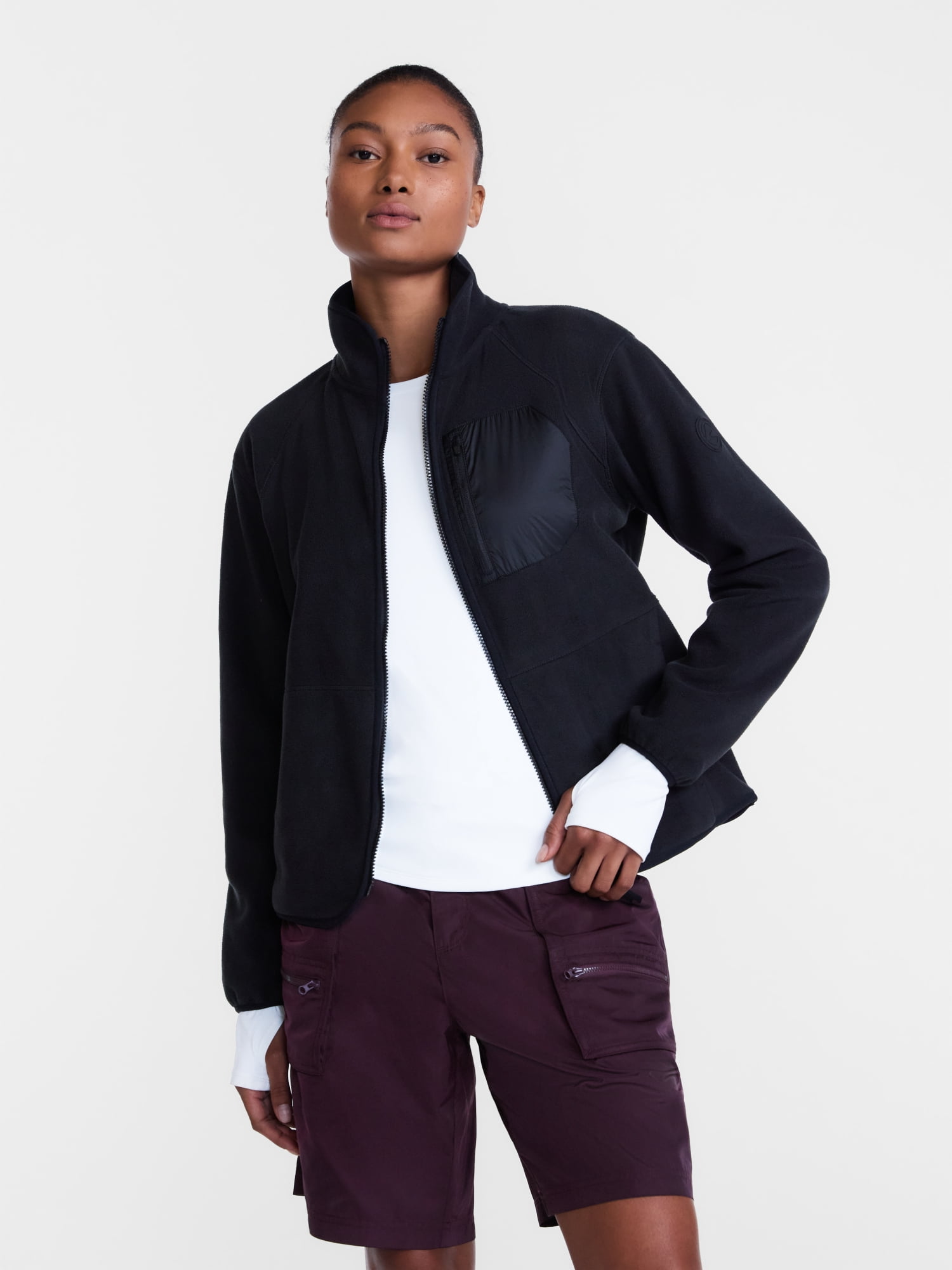 Ozark Trail Women's and Women's Plus Fleece Zip Up Jacket, Sizes XS-3X