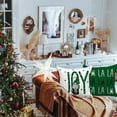 thumbnail image 3 of Christmas Throw Pillow Covers 22x22 Set of 4, Merry Christmas Xmas Winter Decorative Holiday Cushion Pillow Cases 22 x 22 for Outdoor Indoor Farmhouse Home House Room Couch Decor (Red), 3 of 6