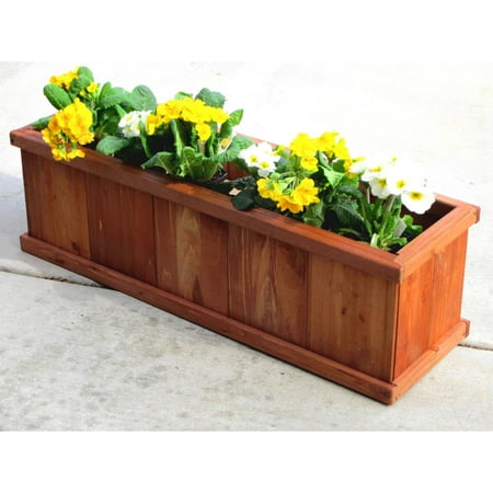 Greenstone Robusto Rectangular Cedar Planter